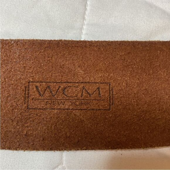WCM Tan Leather Belt with Gold Details, S